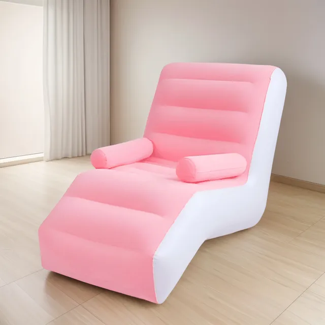 Sillon Infable Para Hogar Y Oficina Rosado Marron