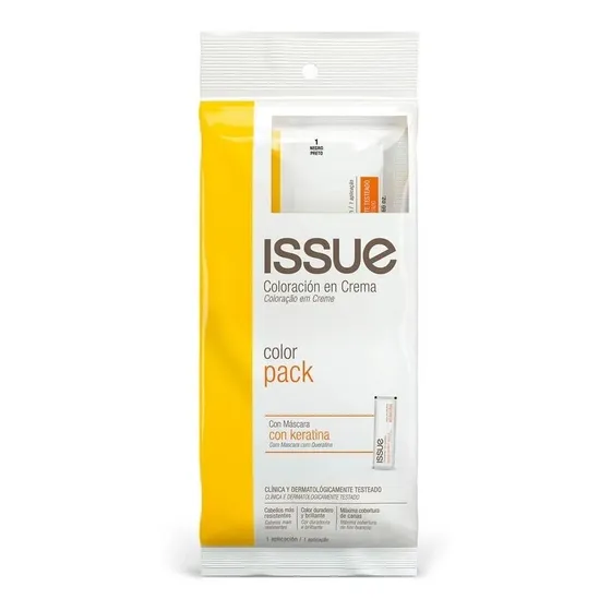 Tintura En Crema Issue Color Pack Keratina Tono 1 Negro