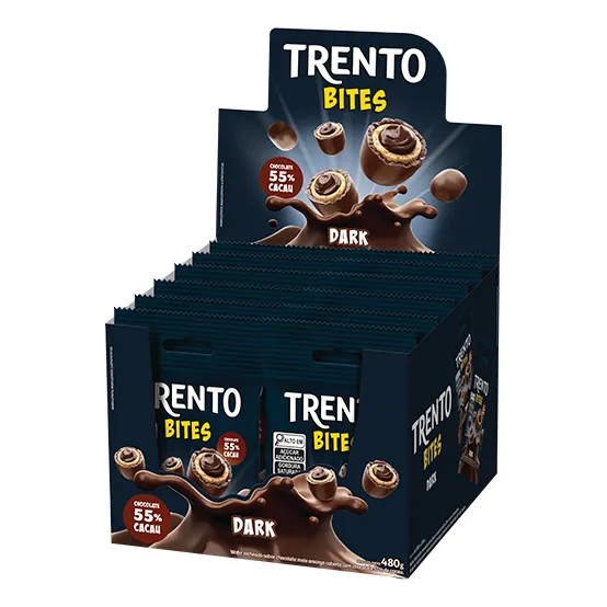 Chocolate Trento Bites Dark Com 12 Unidades De 40g