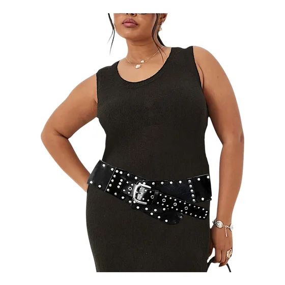Cinturon Faja Ecocuero Tachas Cadera Talles Especiales 