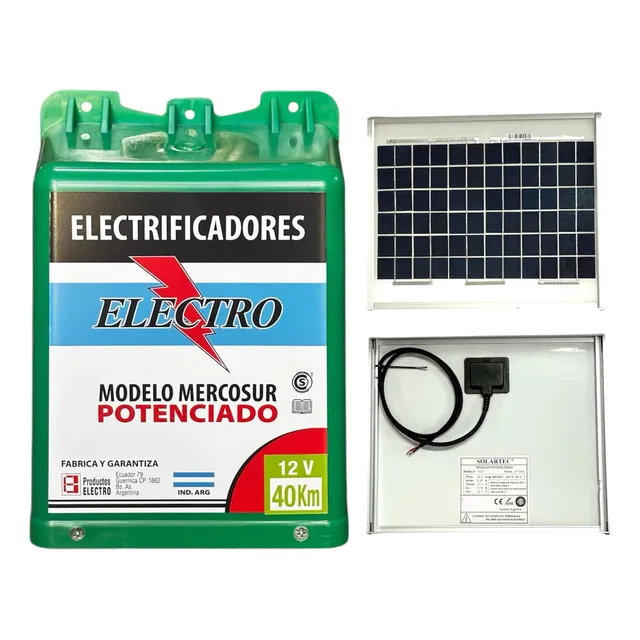 Boyero 12v 40km + Panel Solar 10w Para Cerco Eléctrico