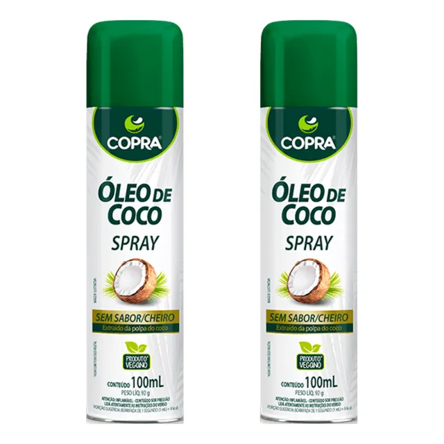 Kit 2 Copra Óleo De Coco Sem Sabor Spray 100ml