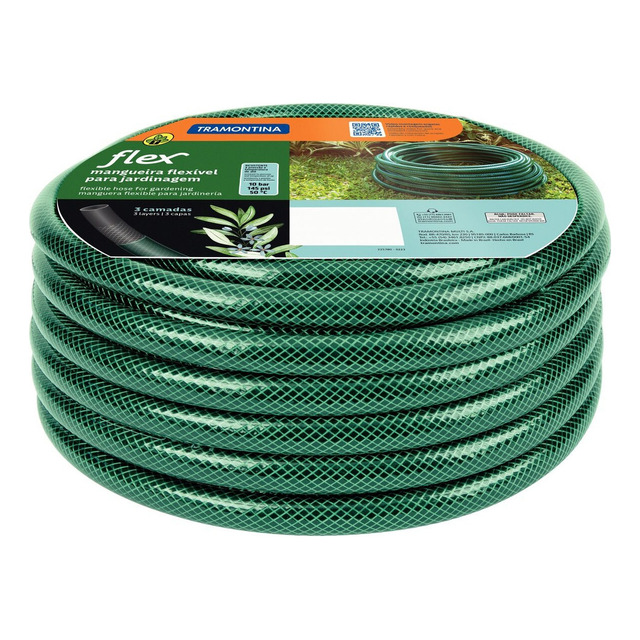 Mangueira Flex Verde Em Pvc Com 3 Camadas Distintas 30m Tramontina Mangueira Flex Verde Em Pvc Com 3 Camadas Distintas 30m Tramontina