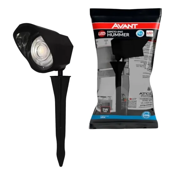 Espeto Led Jardim 5w Avant Prova D'água Cor da carcaça Preto Cor da luz Azul 127/220V