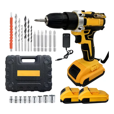 Parafusadeira Furadeira 48v Velocidade Variável Reversível Amarelo 48v 60hz