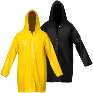 Capa De Chuva Impermeável Com Capuz Pvc Forrado Reutilizável