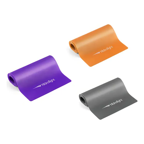 Faixa Elástica Kits 3 Peças Hidrolight Fisioterapia Reabilitação Fortalecimento Muscular FL40