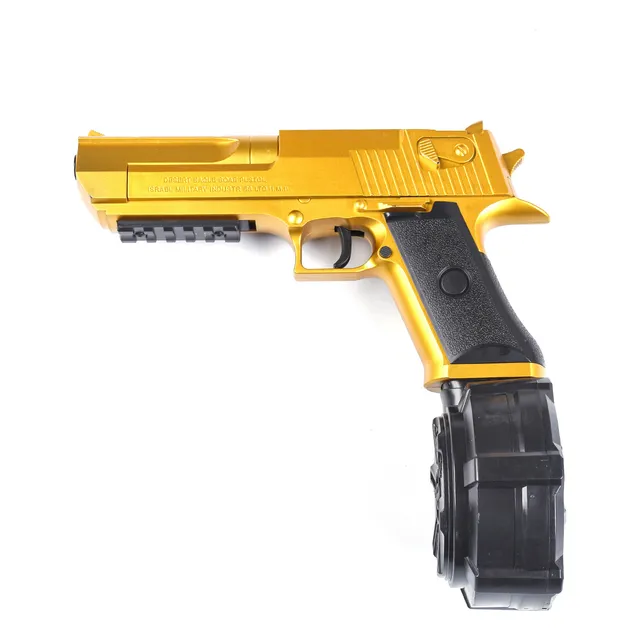 Arminha De Gel Brinquedo Desert Eagle Dourada Full Auto