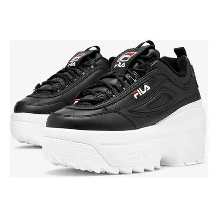 Zapatilla Fila Disruptor Wedge Negro Mujer