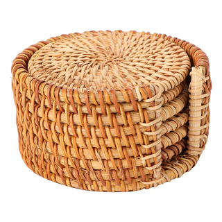 Tapetes De Ratán Vintage Para Tazas, 6 Unidades, Posavasos R Tapetes De Ratán Vintage Para Tazas, 6 Unidades, Posavasos R