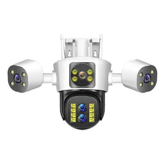 Câmera De Segurança Externa 8k Ultra Hd 16mp Ptz De 4 Lentes