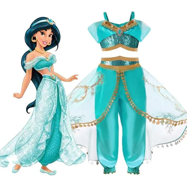 Disfraz Princesa Jasmine Aladdin Para Niña