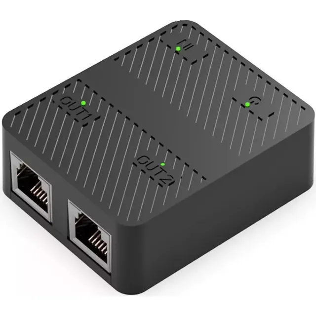 Divisor De Red Rj45 1000mbps 1 A 2 Salidas Ethernet Gigabit