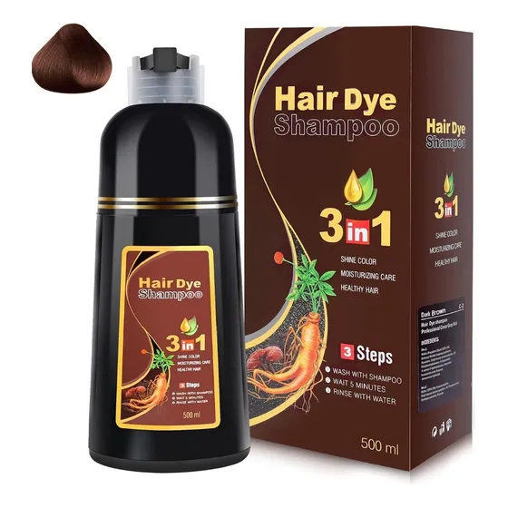 Champú Tinte Para Cabello Color Marrón