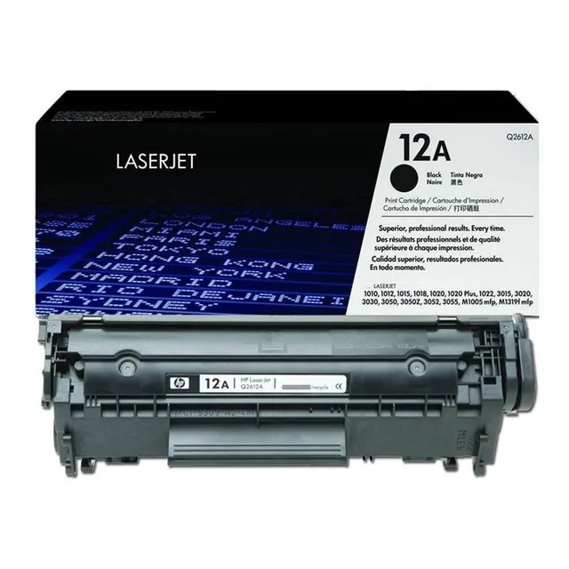Tóner HP LaserJet Serie Q2612A 12A Negro