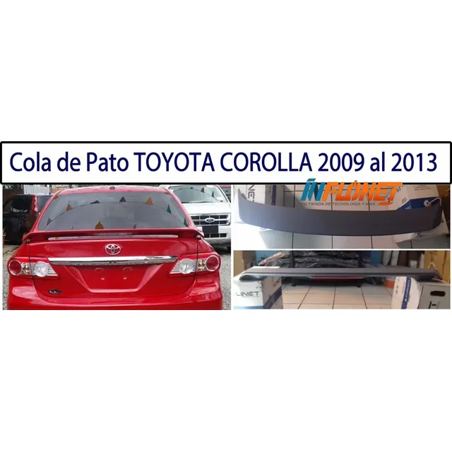 Cola De Pato Alta Toyota Corolla 2009 Al 2013 Con Luz Hm-ty0