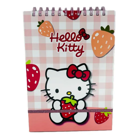 Croquera B5 100 Hojas Lisas Blancas Diseño Hello Kitty