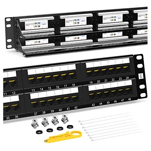 Panel De Conexiones Ampcom Premium Series Cat6 De 48