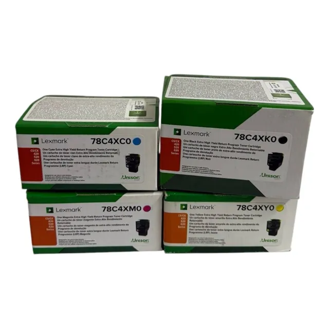 Pack Kit 4 Toner Lexmark 78c4xk0, 78c4xm0, 78c4xc0, 78c4xy0