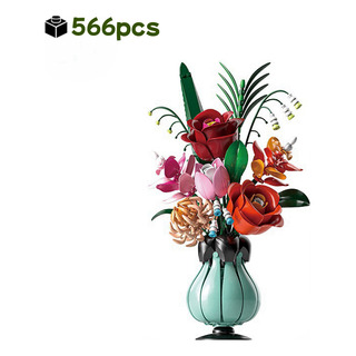 Vaso De Flores Moc Technical Creative Stem Bricks, Presente Vaso De Flores Moc Technical Creative Stem Bricks, Presente