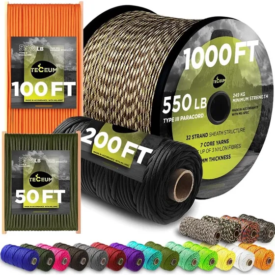 Cuerda Táctica De 3048 M, 4 Mm, Resistente Para Outdoor