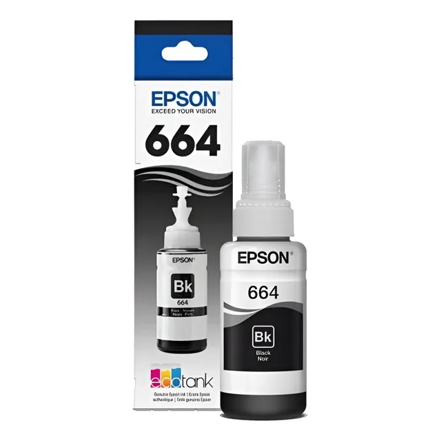 2 Tintas Epson 664 Original Negra  L395 L455 L475 L495 L565 