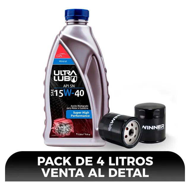 Aceite Mineral Ultralub 15w40 Sn. Pack De 4 Unidades