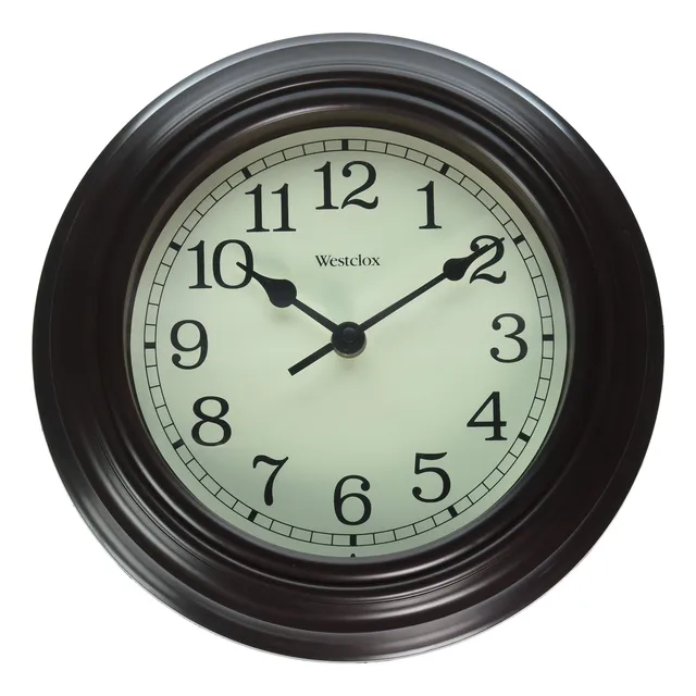Reloj Pared Realista Grano Madera Color Negro
