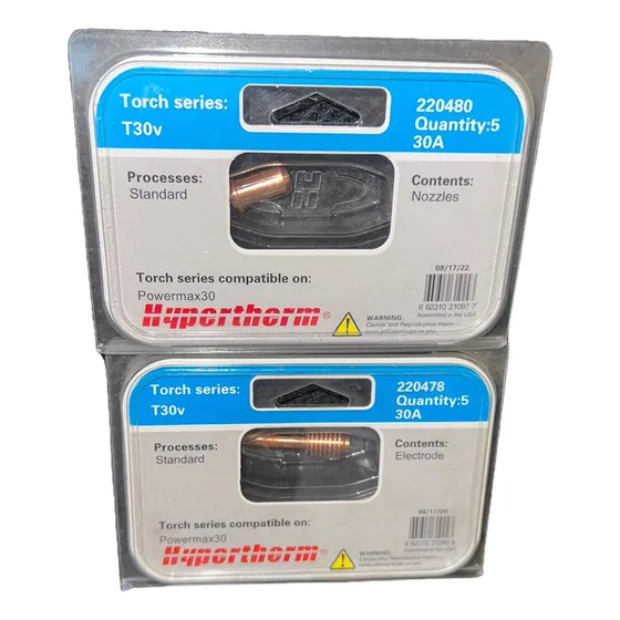 Electrodo 220478(5pz) Boq 220480(5pz P/powermax30 Hypertherm