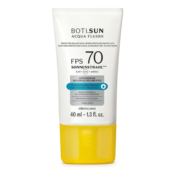Protector Solar Facial Fps 70 Acqua Fluido O Boticário 40 Ml