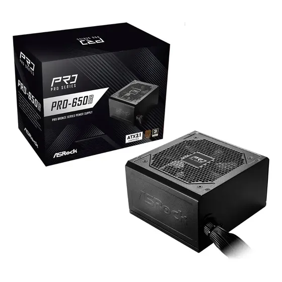Fuente Asrock Pro 650w 80 Plus Bronze Atx 3.1 Pro-650b | Cuotas sin interés