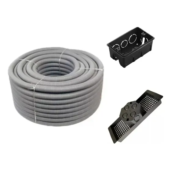 Kit Conduite 3/4x50m + 15 Caixinhas 4x2 + 5 Suportes De Laje