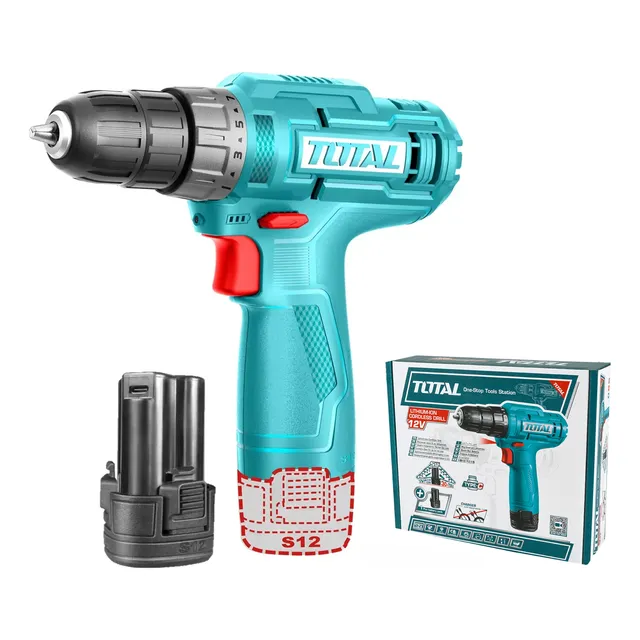 Taladro Atornillador Total A Bateria 12v Torque Durlock 10mm