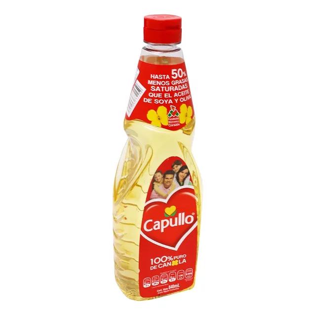 Aceite puro de canola vegetal Capullo botella1 u