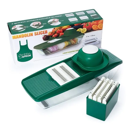 Mandolina Con Deposito 5 En 1 Green Apron
