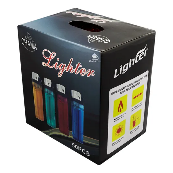 Caixa De Isqueiro Chama Lighter C/50