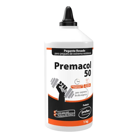 Pega / Cola Rosada Para Madera Premacol 50 Preflex 1 Litro
