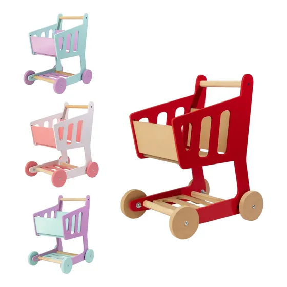 Carrito De Compras Supermercado Andador Madera Didáctico