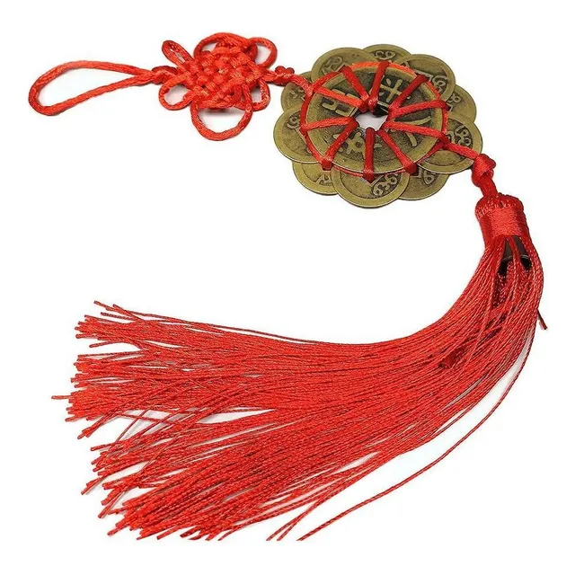 A 1 Pieza Feng Shui Moneda Nudo Chino Colgante Amuleto De