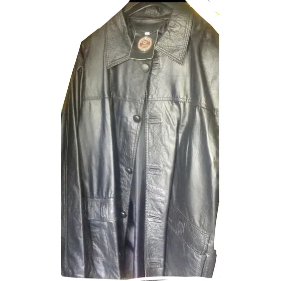 Chaqueta Cuero Negro Caballero