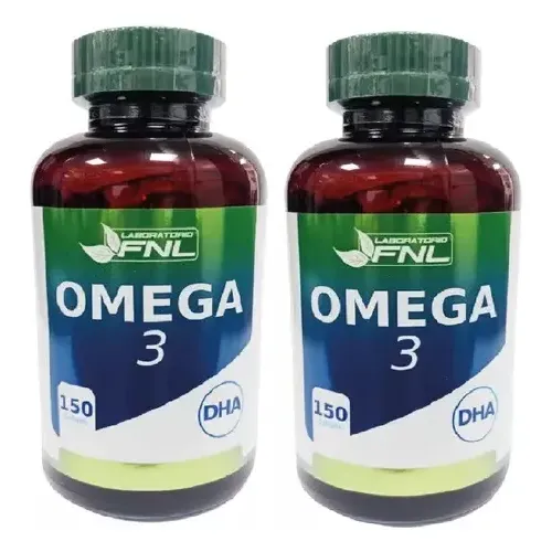 2 Frascos Omega 3 Ultra Concentrado, 2x150, 300 Cápsulas Fnl Sabor Sin