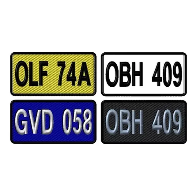 Parche Bordado Placa Para Pijamas O Alforja De Motos, Carros