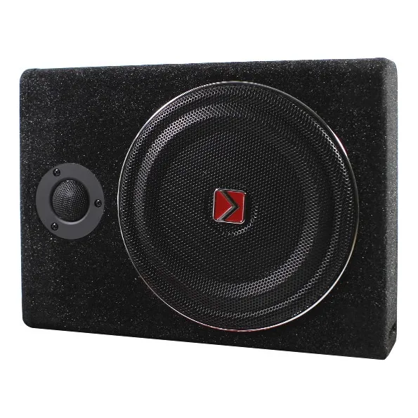 Subwoofer Plano Kuerl Amplificado + Kit Instalación Karvas