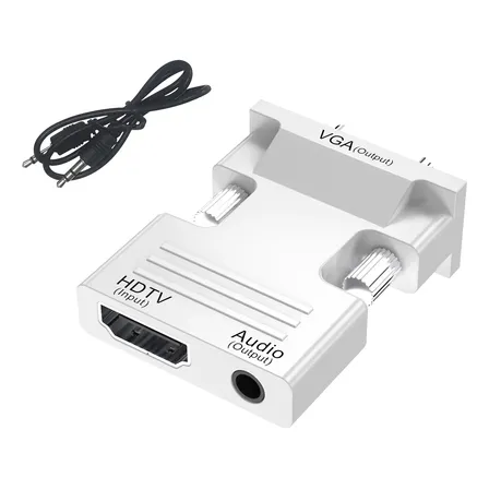 Adaptador Hdmi A Vga, Convertidor De Audio Y Video Hd 1080p