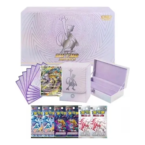 Box Pokemon Treinador Avançado Golpe Fusão Mew Vmax Hoopa V