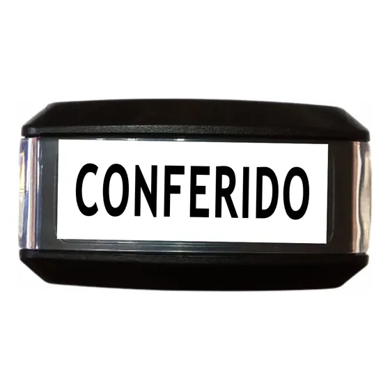 06 Carimbos Automatico Autoentintado Conferido 14x38mm
