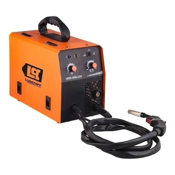 Soldadora inverter Lüsqtoff IronMIG-100 color naranja/negro 220V