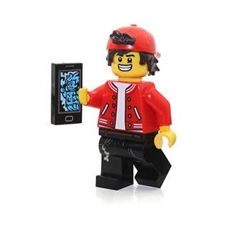 Minifigura Lego Hidden Side De Jack Davids, Roja Minifigura Lego Hidden Side De Jack Davids, Roja