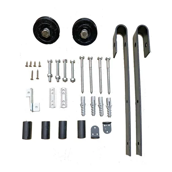 Kit Herraje Para Puerta Corrediza Tipo Granero Riel 2 Mt