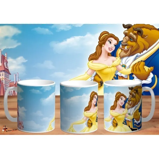 Taza La Bella Y La Bestia Disney Deluxe 4k Art